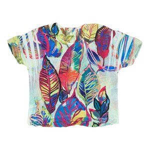 Impulse California Women's Size Small Casual Top Floral Pattern Short Sleeve‎